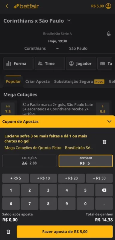 Betfair Screenshot
